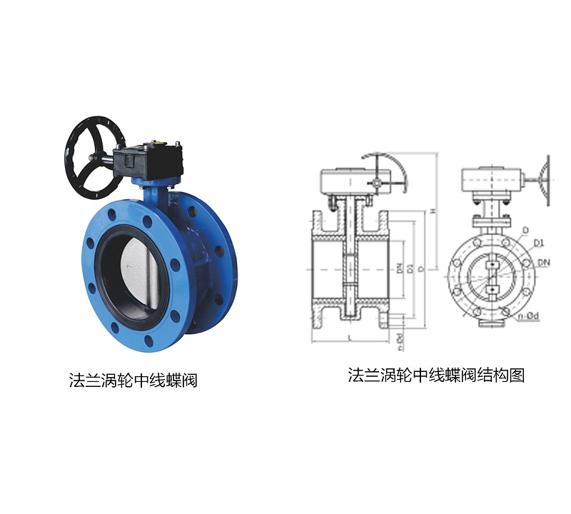 甄易法兰涡轮中线蝶阀的结构组成及优点